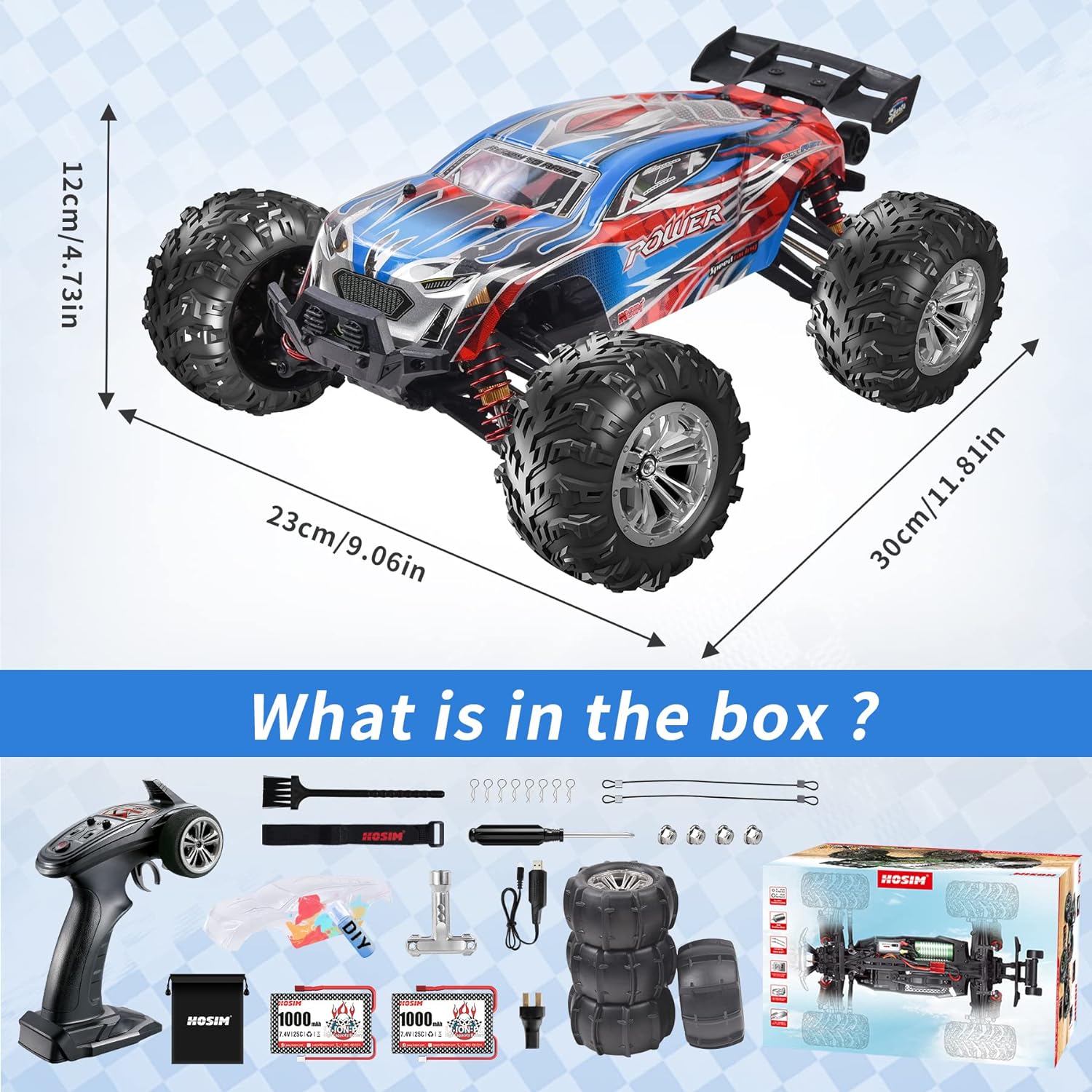 Hosim HP905 1:16 Remote Control Car RC Car Monster Truck 2845 Brushles