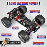 Hosim Ferngesteuertes Auto, 1:16 RC Offroad LKW mit 40km/h, 4WD Spielzeug Crawler für Kinder Und Erwachsene (9135H, Rot)