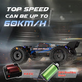 Hosim 1:16 Brushless RC Car Remote Control Truck for Adults 60+KMH 4WD Fast Radio Off-Road Cars Waterproof Hobby Grade Toy Crawler 2 Batteries 40+ Min Play