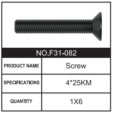 RC Car Screw F31-082 Accessory Spare Parts for 1:8 M33