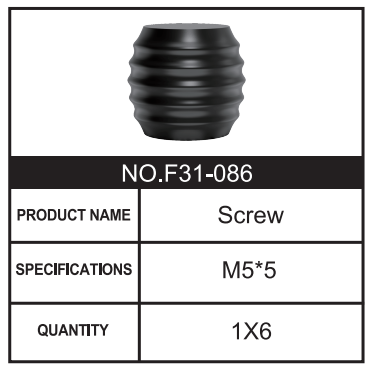 RC Car Screw F31-086 Accessory Spare Parts for 1:8 M33