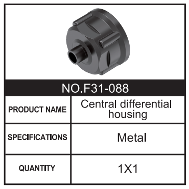 RC Car Central differential F31-088 Accessory Spare Parts for 1:8 M33