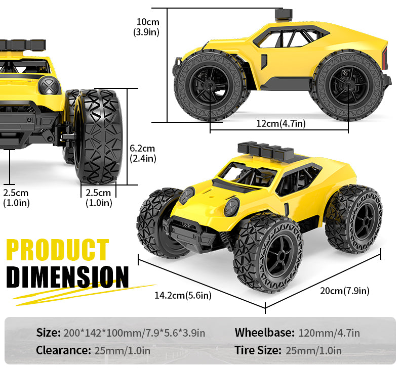 Haijon 1:20 25+kmh High Speed RC Car, Remote Control Truck Radio Off-Road Cars Vehicle Electronic Monster Hobby Buggy for Adults and Children Boys 8837