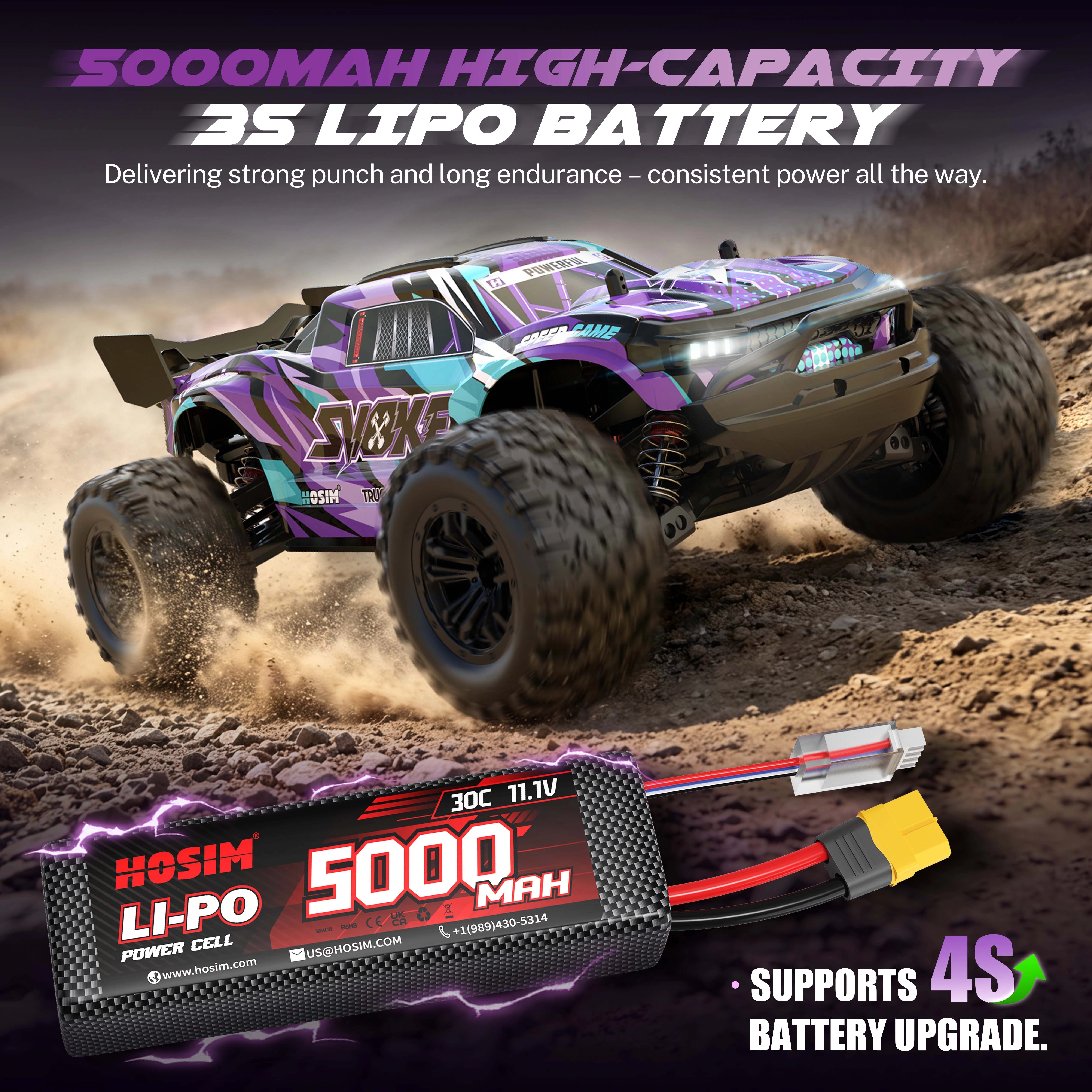 RC-Auto SVOKE S21 1/10 Brushless 4S Ready 43+ MPH 4WD Monstertruck für Erwachsene