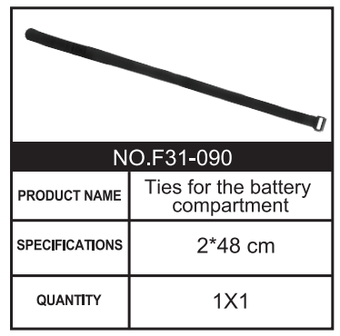 RC Car Ties for the battery compartment F31-090 Accessory Spare Parts for 1:8 M33