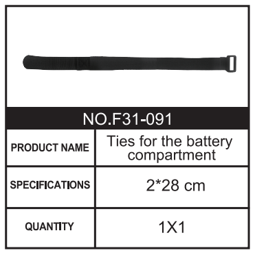 RC Car Ties for the battery compartment F31-091 Accessory Spare Parts for 1:8 M33