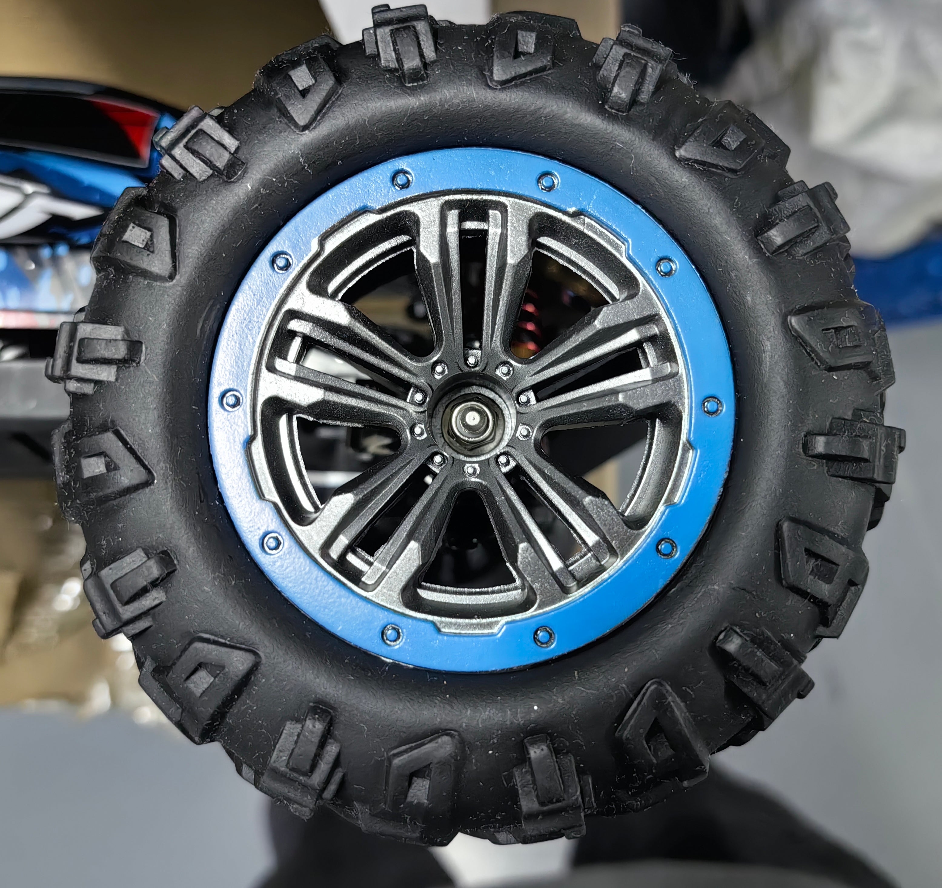 HOSIM RC Car Tires Parts Wheels XLF-12-B for 1:10 Scale X07（Blue）