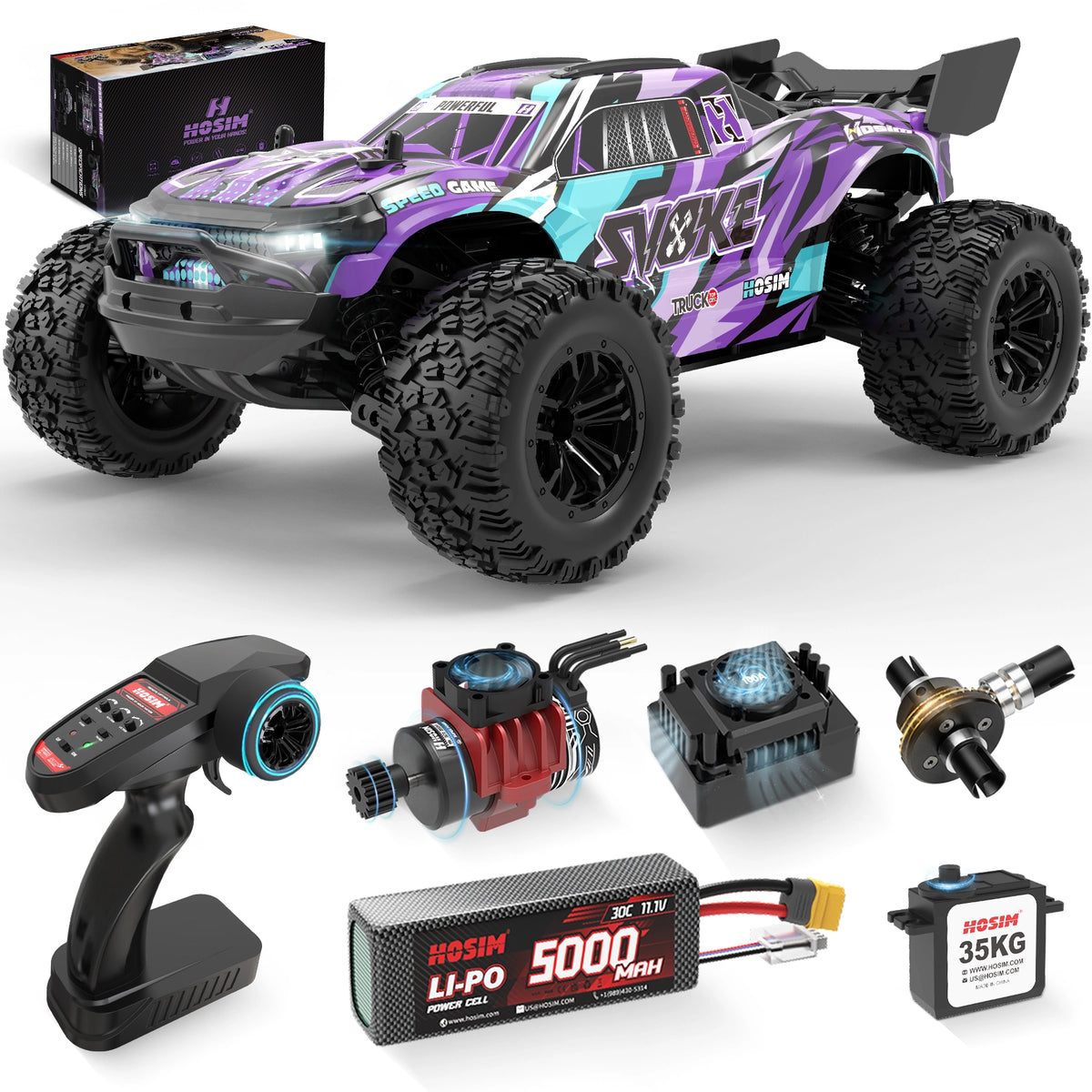 RC-Auto SVOKE S21 1/10 Brushless 4S Ready 43+ MPH 4WD Monstertruck für Erwachsene