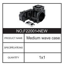 Hosim Upgraded Medium Wave Case F22001-NEW Accessory Spare Parts for 1:8 X17 X25 X27 RC Car
