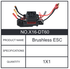 RC Car Electronic Speed Controller Brushless ESC Receiver 1:10 X16-DT60 for X15 X16