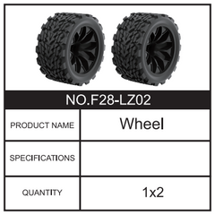 RC Car Wheel & Tire 12mm 1:8 F28-LZ02 FOR X27 X25 X17