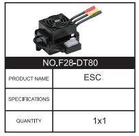 RC Car Electronic Speed Controller 80A Brushless ESC 1:8 F28-DT80 for X17 X27 X25