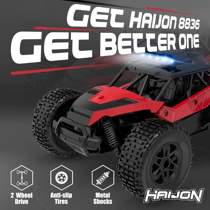 Haijon 1:20 25+kmh High Speed RC Car, Remote Control Truck Radio Off-Road Cars Vehicle Electronic Monster Hobby Buggy for Adults and Children Boys 8836