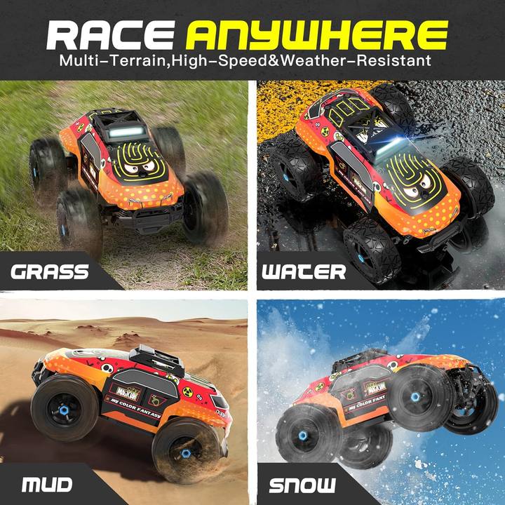 Haijon 1:20 25+kmh High Speed RC Car, Remote Control Truck Radio Off-Road Cars Vehicle Electronic Monster Hobby Buggy for Adults and Children Boys 8835