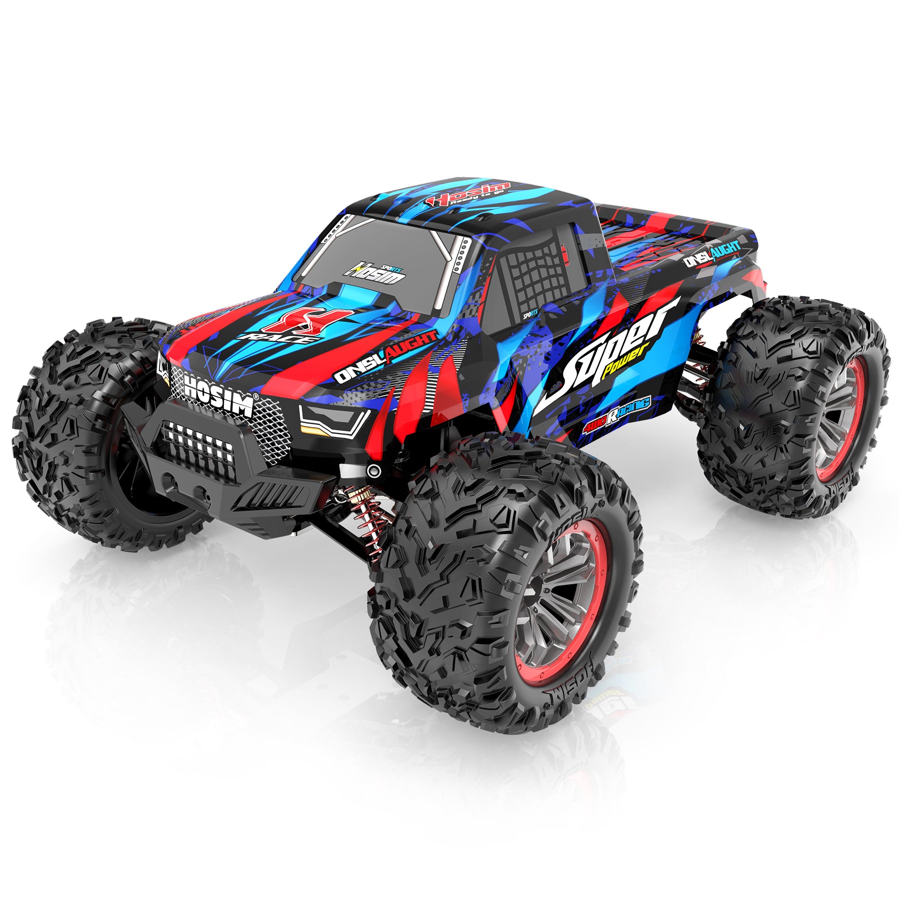 Hosim 1:10 RC Cars Brushless Remote Control Car High Speed 68+KM X-08 4WD Off Road RC Monster Trucks
