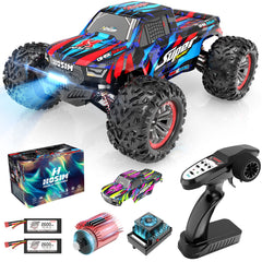 Hosim 1:10 Brushless RC Cars High Speed 68+KM Remote Control Car X-08 4WD Off Road RC Monster Trucks Blue