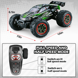 Hosim 1:12 Scale RC Car Monster Truck 46km+/H 4WD with 2 Batteries  9156 Green