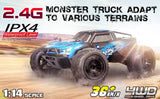 Hosim 1:14 4WD 36km/h Radio Controlled Monster Truck Buggy G174 Blue