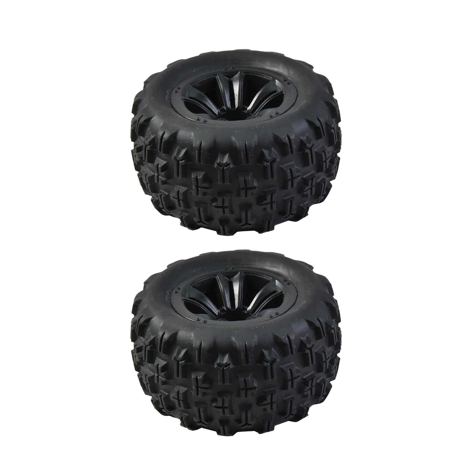 Hosim 2PCS 1:16 RC Car Tires&Wheel Rim Rubber for H17 RC Monster Truck 16300B