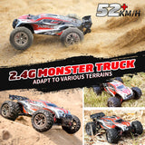 Hosim 1:16 Brushless RC Car Monster Truck Q905 Remote Control Car with 2845 Brushless Motro +Dual 1000mAh Batteries