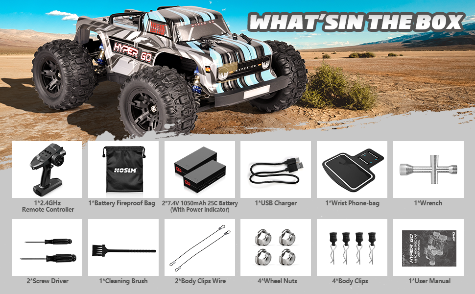 Hosim 1:16 Remote Control Truck 38+ KMH RC Car with Hyper GO App,GPS Radio Cars Vehicle Off-Road Waterproof Hobby Grade RC Monster Trucks