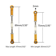 4Pcs RC Car Turnbuckles Steering Linkage Pull Rod for 1/10 Traxxas Slash 4x4