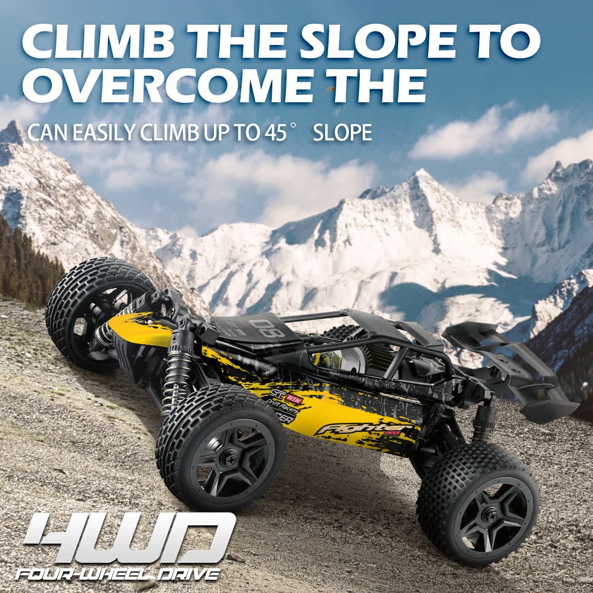 Hosim 1:14 4WD 36km/h Radio Controlled Monster Truck Buggy G171 Yellow