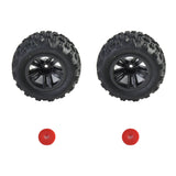 Hosim 2PCS 1:16 RC Car Tires&Wheel Rim Rubber for H07 RC Monster Truck 16300R
