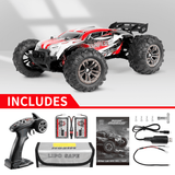 Hosim 1:16 Brushless RC Car Monster Truck Q905 Remote Control Car with 2845 Brushless Motro +Dual 1000mAh Batteries