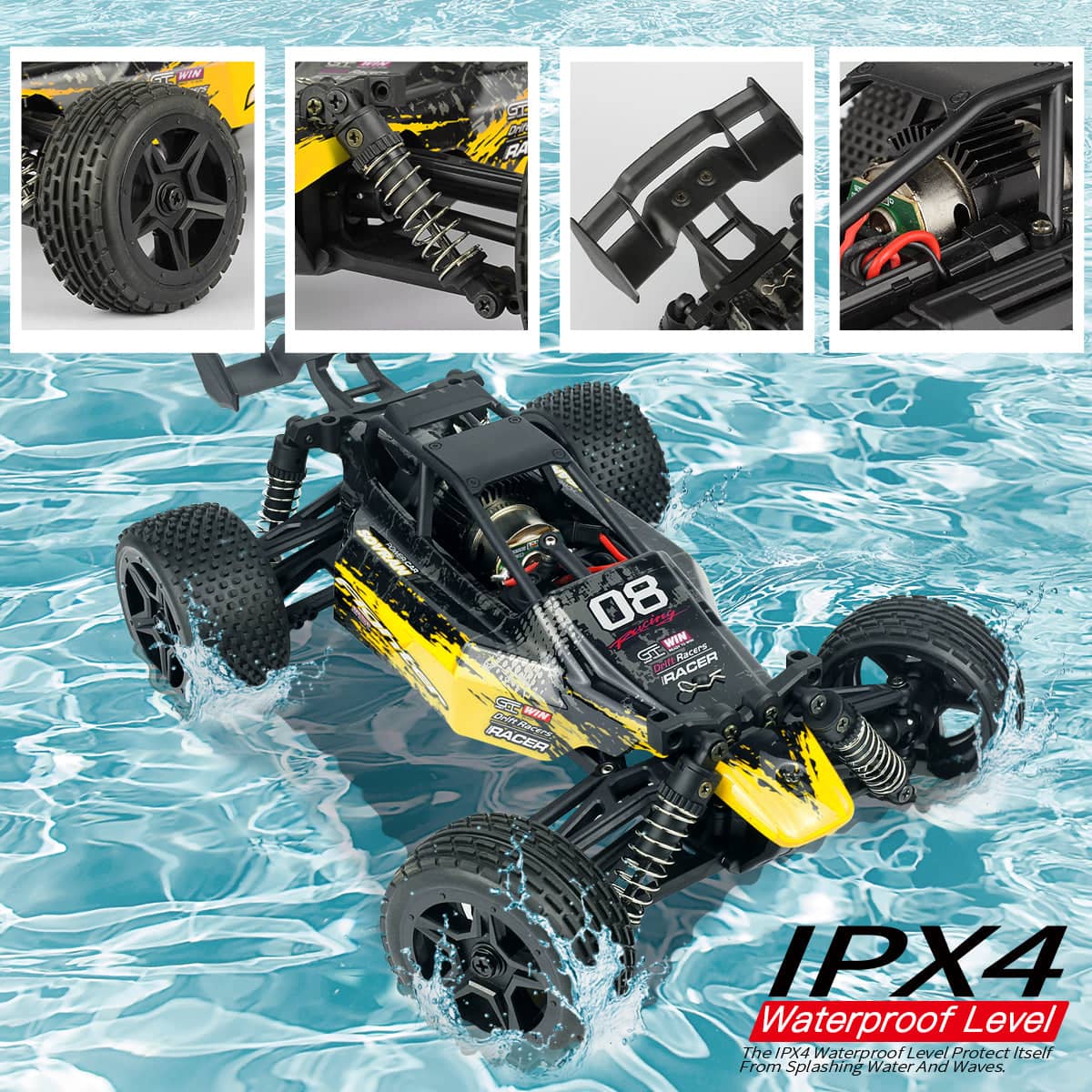 Hosim 1:14 4WD 36km/h Radio Controlled Monster Truck Buggy G171 Yellow