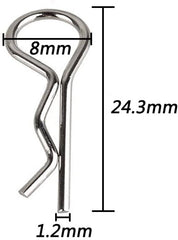 Hosim 100pcs RC Car Body Clip Pins, 5 Colors 1.2mm Universal 1/8th 1/10th Scale RC Car Truck Buggy Boat Crawler