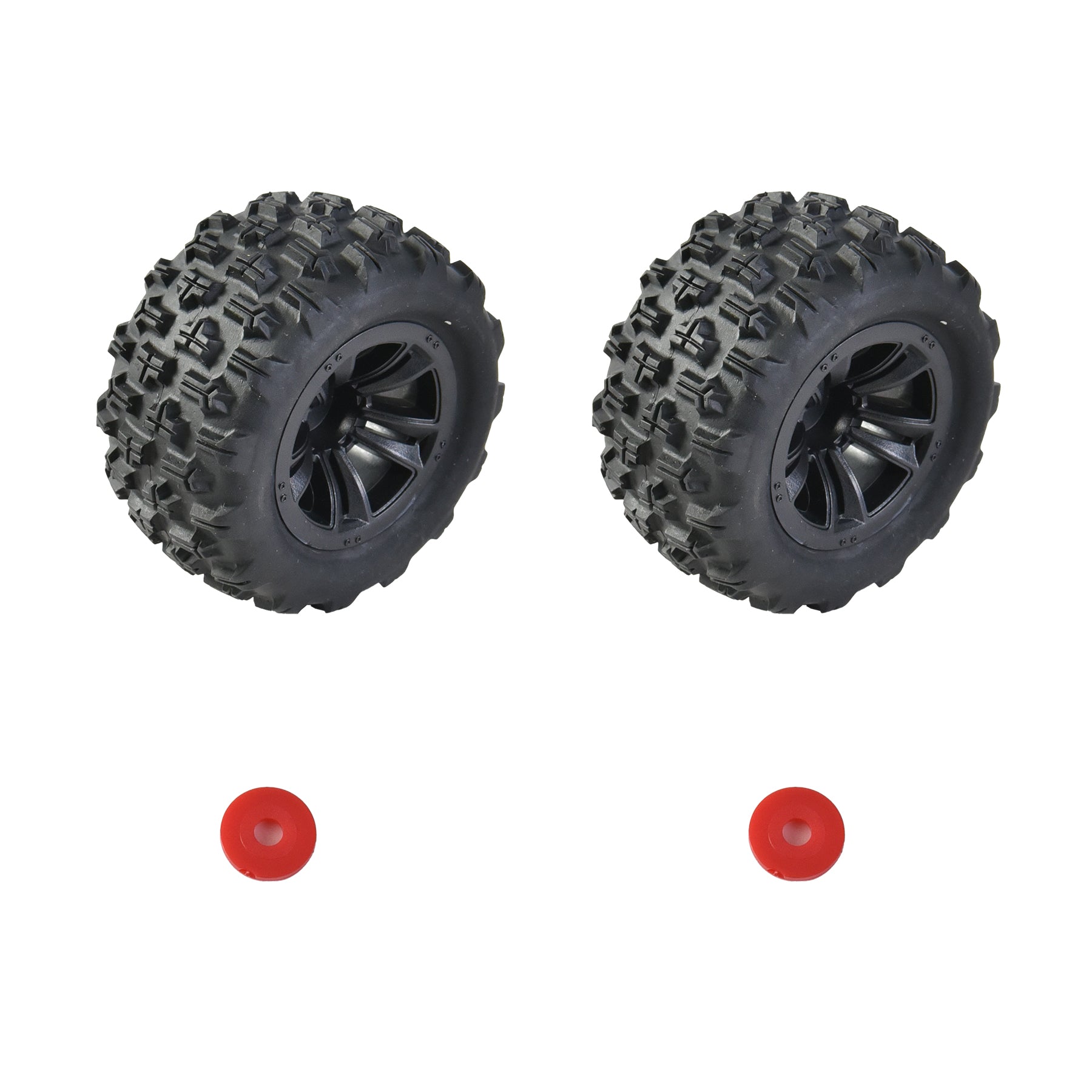 Hosim 2PCS 1:16 RC Car Tires&Wheel Rim Rubber for H07 RC Monster Truck 16300R