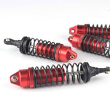 4Pcs RC Car Front Rear Shock Absorber for 1:10 4x4 Traxxas Slash Monster Car Red