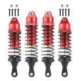 4Pcs RC Car Front Rear Shock Absorber for 1:10 4x4 Traxxas Slash Monster Car Red