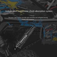 Wltoys RC Car 104310 1:10 Scale Large Off-Road Remote Control Car 2.4G Electric 4WD Double Bridge Climbing RC Buggy Monster Car