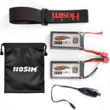 Hosim RC Cars 2pcs 7.4V 2000mAh Battery for 1/10 RC Truck 9125 9126 HS9125 RC Truck