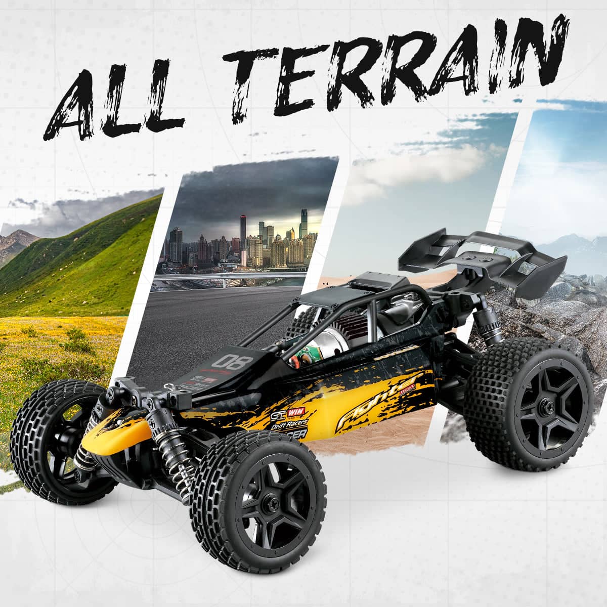 Hosim 1:14 4WD 36km/h Radio Controlled Monster Truck Buggy G171 Yellow