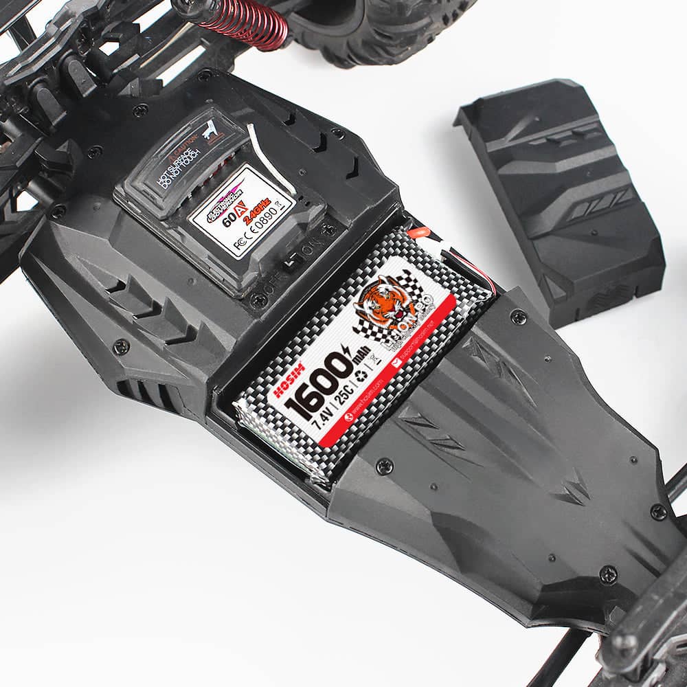 Hosim 7.4V 1600mAh  Li-Po Battery 25-DJ02 & 1 Safety Bag +USB for 9125 9126 HS9125 RC Car