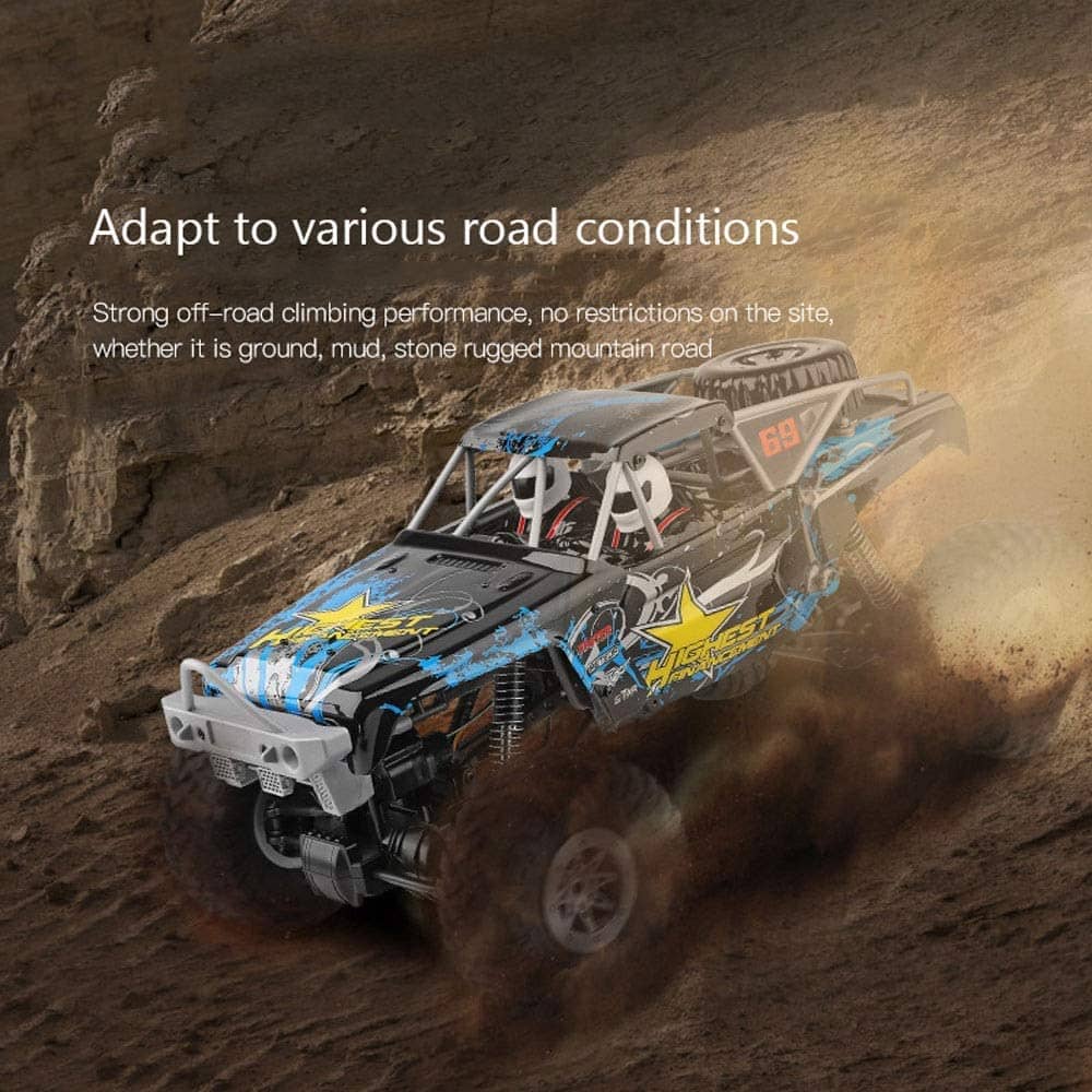 Wltoys RC Car 104310 1:10 Scale Large Off-Road Remote Control Car 2.4G Electric 4WD Double Bridge Climbing RC Buggy Monster Car