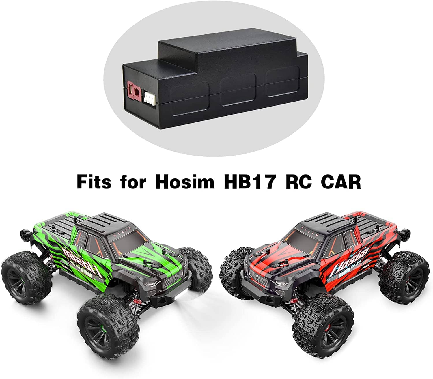 Hosim 1050mAh 7.4V High Capacity Battery B105A  High Speed RC Cars Accessory For H07 H17 HB17