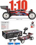 Wltoys 104001 1/10 RC Car with 2 Battery 2 Charger 45 Km/h High Speed 4WD RC Buggy Cars, 2.4GHz Off-Road RC Truck