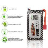 Hosim 7.4V 2000mAh Li-Po Battery+USB For 9125 9126 HS9125 RC Car Truck