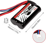Hosim 3pcs 7.4V 1500mAh 15C T Connector Li-ion Rechargeable Battery Pack with Balance Charger, Battery Bag&Strap, Double connector,Best for RC Evader RC Car Truck 9155 1/12 9156 Airplane UAV Drone FPV