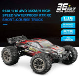 Hosim RC Cars 1:16 36+kmh 4WD High Speed Remote Control Truck Radio Off-Road Hobby Buggy for Adults and Children 3 Batteries 40+min Play