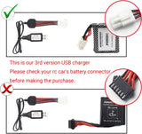 Hosim RC Car New Version USB Charger Power Adapter Cable DJ03, Spare Parts15-DJ03 RC Car 9112 9122 9123 (New Plug EL-6P)