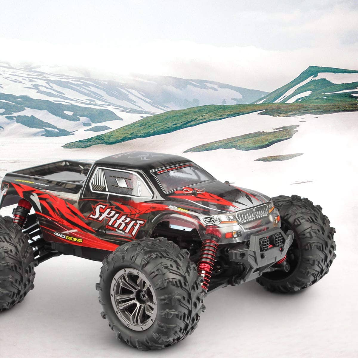 Hosim 1:16 Scale RC Car Monster Truck High Speed Off-Road 9135 Red