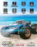 Hosim 1:12 Scale RC Car Monster Truck Oil Shock 2 Dual Batteries High Speed 9155 Blue