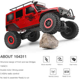 Wltoys WLtoys 104311 RC Car 1/10 Scale 4WD 2.4Ghz Remote Control Car, Brushed Motor Off-Road Crawler Car RTR for Kids and Adults