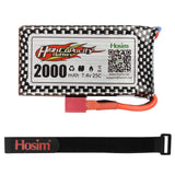 Hosim 7.4V 2000mAh Li-Po Battery+USB For 9125 9126 HS9125 RC Car Truck