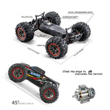 Hosim 9125 Remote Control Car RC Car Monster Truck 1/10 2 Batteries